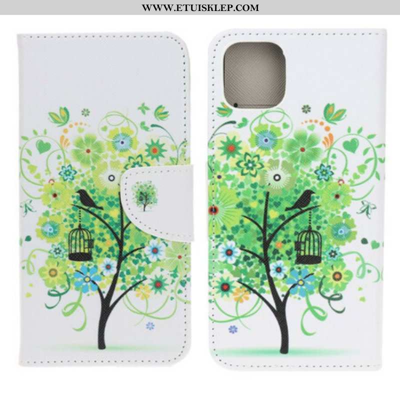 Etui Folio do iPhone 13 Mini Kwitnące Drzewo